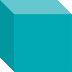 Vector illustration of an abstract green box with a blank note design template