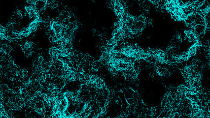 Dark Abstract Cosmic Texture Background — Deep Black and Teal Tones Blend in a Subtle Nebula-Like Pattern with Swirling Energy. Mysterious Digital Artwork Evokes Space, Depth.