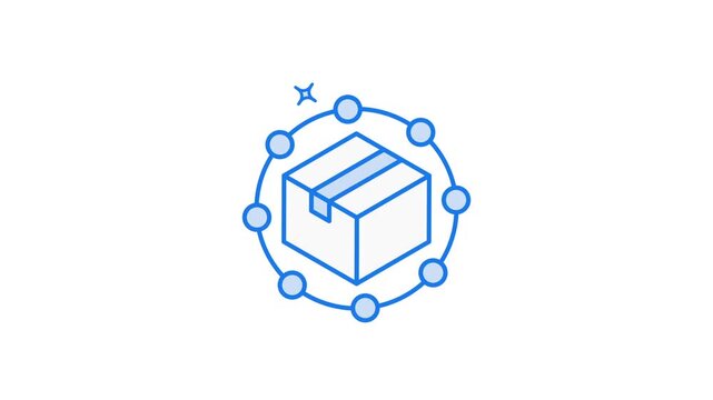 Distribution Icon Animated Video With White Background