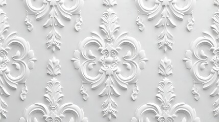 Detailed Plaster Floral Ornament: Exquisite Baroque Design for Architectural Elegance & Timeless Decor