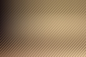 Obraz premium A closeup, abstract view of a textured surface with parallel diagonal lines creating a sense of depth and metallic sheen, in a warm bronze hue