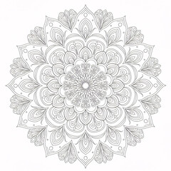 Mandala Coloring Page Clean Line Art