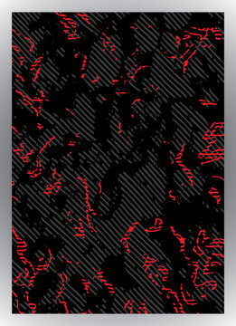 Abstract dark background with red and black textures and patterns