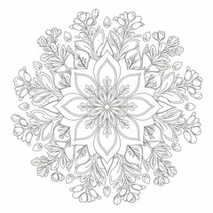 Mandala Coloring Page Clean Line Art