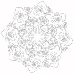 Mandala Coloring Page Clean Line Art