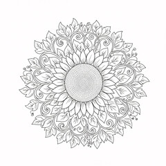Mandala Coloring Page Clean Line Art