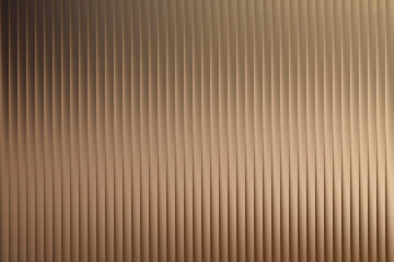 Fototapeta premium A closeup, abstract shot of a textured surface with vertical ridges, creating a sense of depth and subtle shadow play in a warm, metallic hue