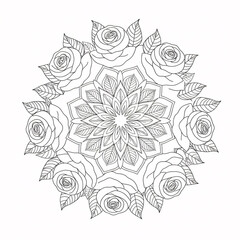 Mandala Coloring Page Clean Line Art