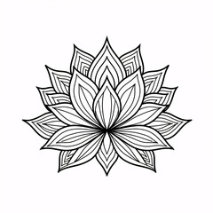 Mandala Coloring Page Clean Line Art