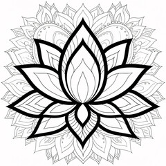 Mandala Coloring Page Clean Line Art