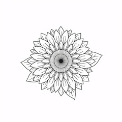 Mandala Coloring Page Clean Line Art