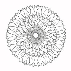 Mandala Coloring Page Clean Line Art