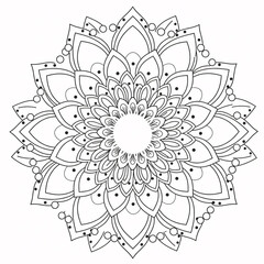 Mandala Coloring Page Clean Line Art
