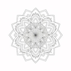 Mandala Coloring Page Clean Line Art