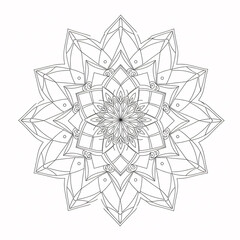 Mandala Coloring Page Clean Line Art