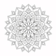 Mandala Coloring Page Clean Line Art