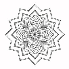 Mandala Coloring Page Clean Line Art