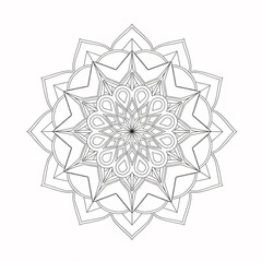 Mandala Coloring Page Clean Line Art