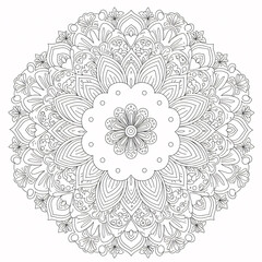 Mandala Coloring Page Clean Line Art