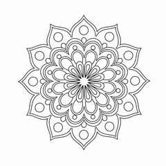 Mandala Coloring Page Clean Line Art