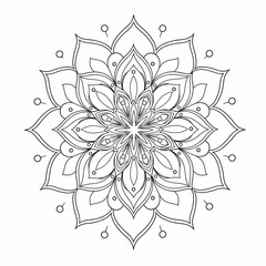 Mandala Coloring Page Clean Line Art