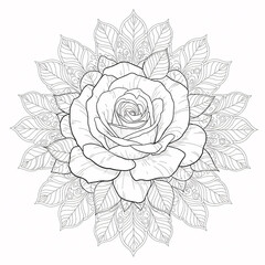 Mandala Coloring Page Clean Line Art