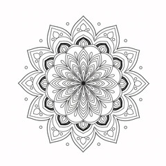 Mandala Coloring Page Clean Line Art