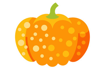 Orange pumpkin with circles