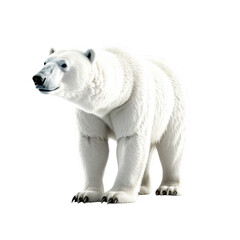 Realistic Polar Bear Standing Proudly in a Snowy Environment