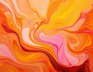 abstract orange background marble design blending shades of yellow and pink
