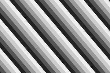 Obraz premium Dynamic monochrome diagonal stripes pattern with varying shades of grey, black, and white for abstract backgrounds and graphic designs