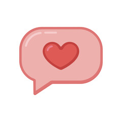 Heart envelope Icon on White Background Vector Art Illustration on white background.