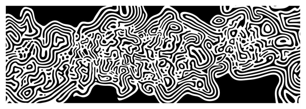 Organic contour lines maze pattern fluid topographic squiggle seamless vector background