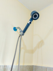 A showerhead and its associated plumbing, designed for showering
