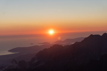 Obraz premium tramonto apuane