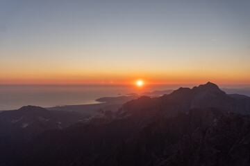 tramonto apuane