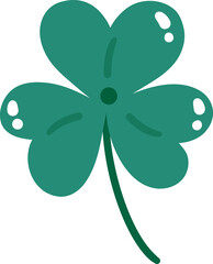 cute clover leaf plant vector cartoon illustration