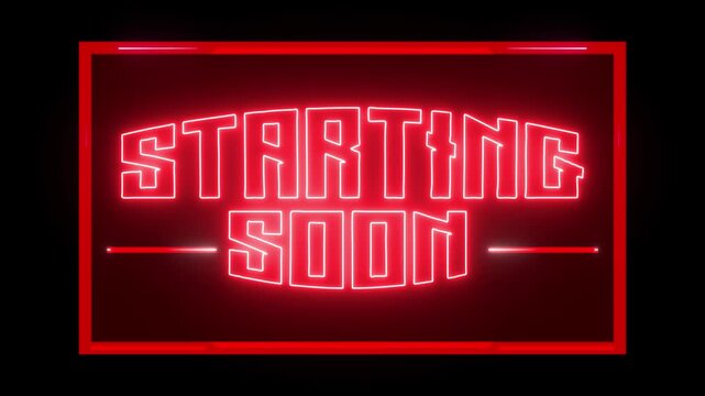 Starting Soon Red Video Template Twitch Stream