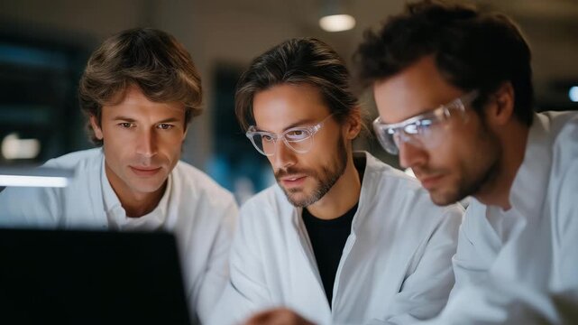 Cryogenic quantum computing lab scene with researchers observing superconducting qubits under bright LED illumination, emotion of discovery and focus visible, symbolizing scientific