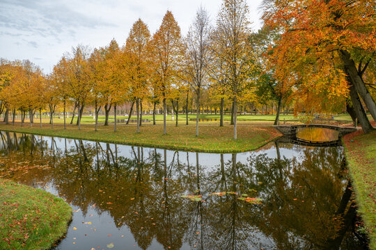 Fall colors in Schwerin Castle, Germany