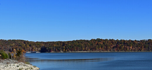 autumn landscape with lake