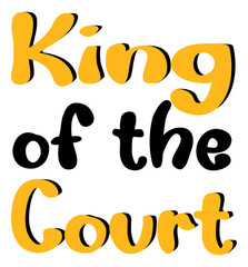 Fototapeta premium “King of the court” gold and black color, winter sport vector graphics, hockey, for street art; graffiti lettering typography; art illustration; writen
