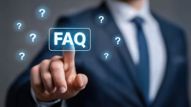 User clicks FAQ button on digital platform for help