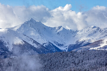 Obraz premium magnificent, wide view of a high mountain range, the Austrian Alps