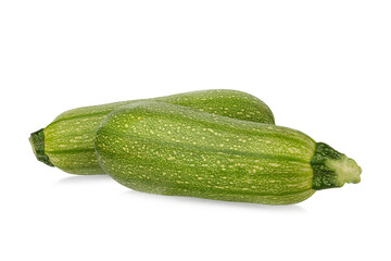 Two zucchini on a white isolated background