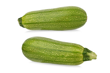 Two zucchini on a white isolated background