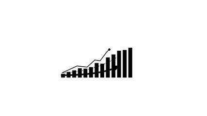 Finance business graph chart with up arrow . Business managements, diagrams showing a steady increase in profits, growing charts. Business digital trend. Motion graphics of business growth concept. - Powered by Adobe