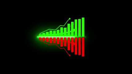 Finance business graph chart with up arrow . Business managements, diagrams showing a steady increase in profits, growing charts. Business digital trend. Motion graphics of business growth concept. - Powered by Adobe