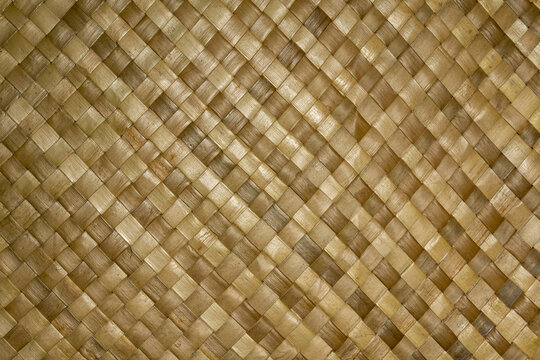 Traditional Pandanus Leaf Weaving Texture from Indonesia