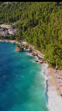 Punta Rata Beach Brela &ndash; Summer Drone View